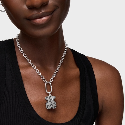 Colgante oso de plata y acero print Sweet Dolls