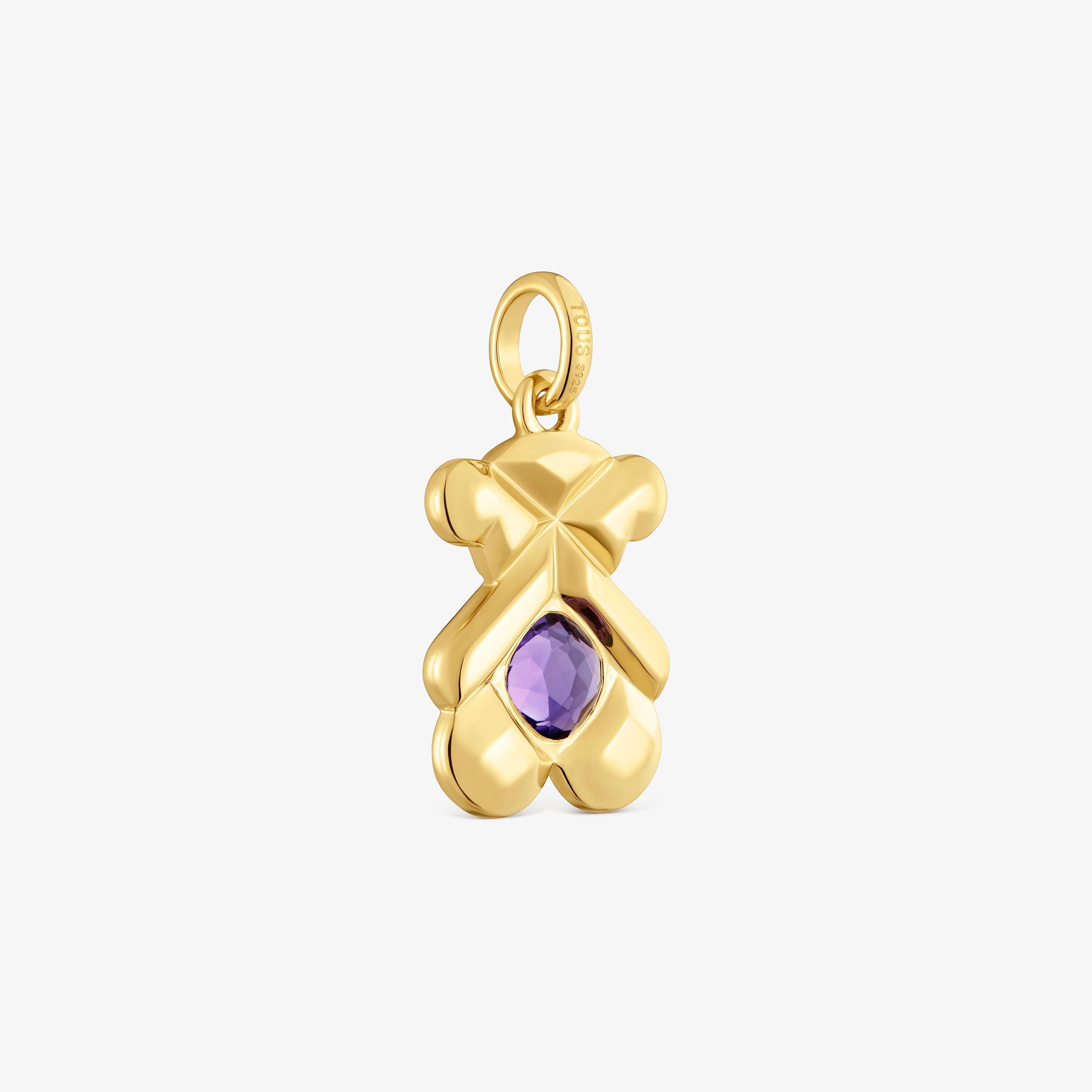 Pendant with 18K gold vermeil and amethyst TOUS Sweet 40s