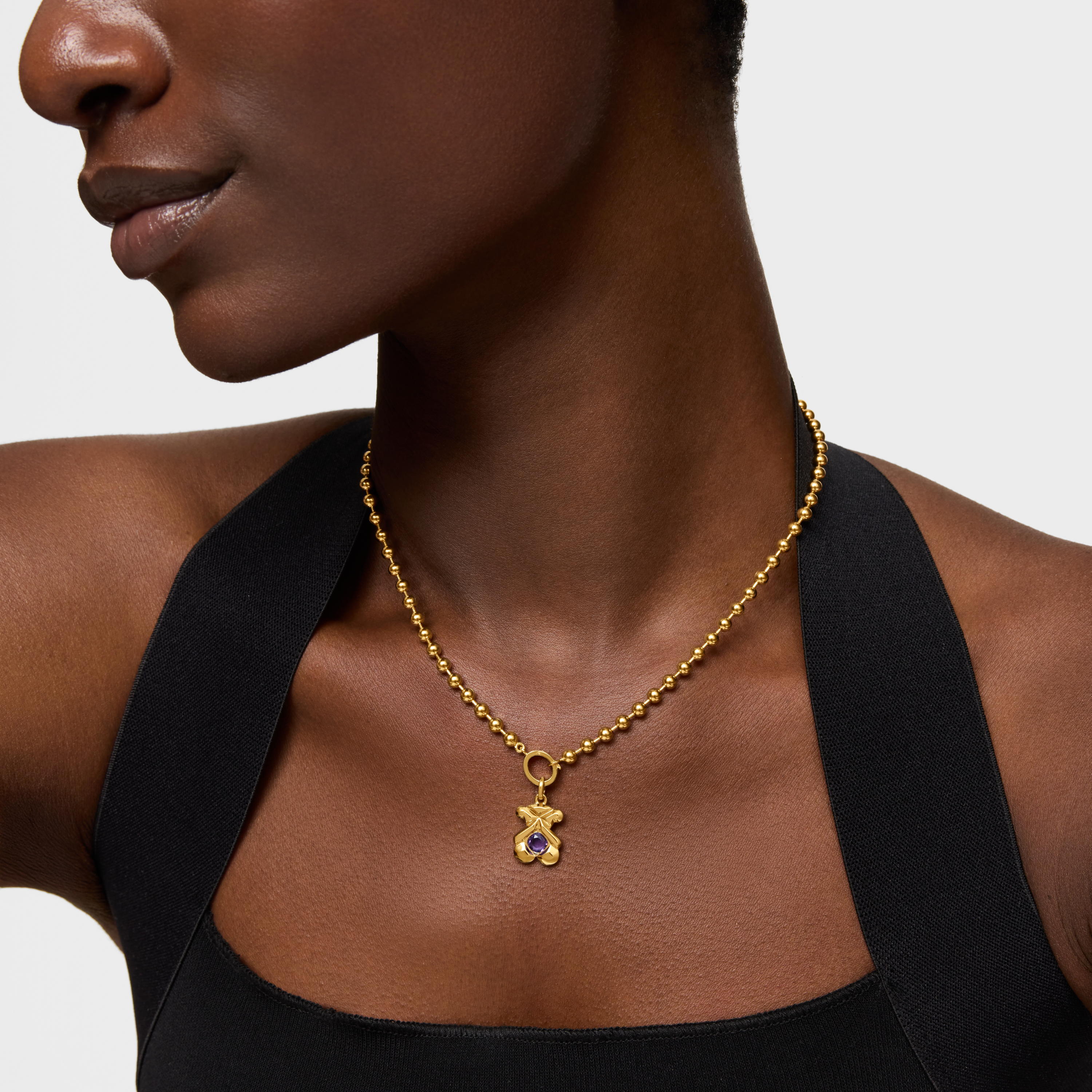 Pendant with 18K gold vermeil and amethyst TOUS Sweet 40s