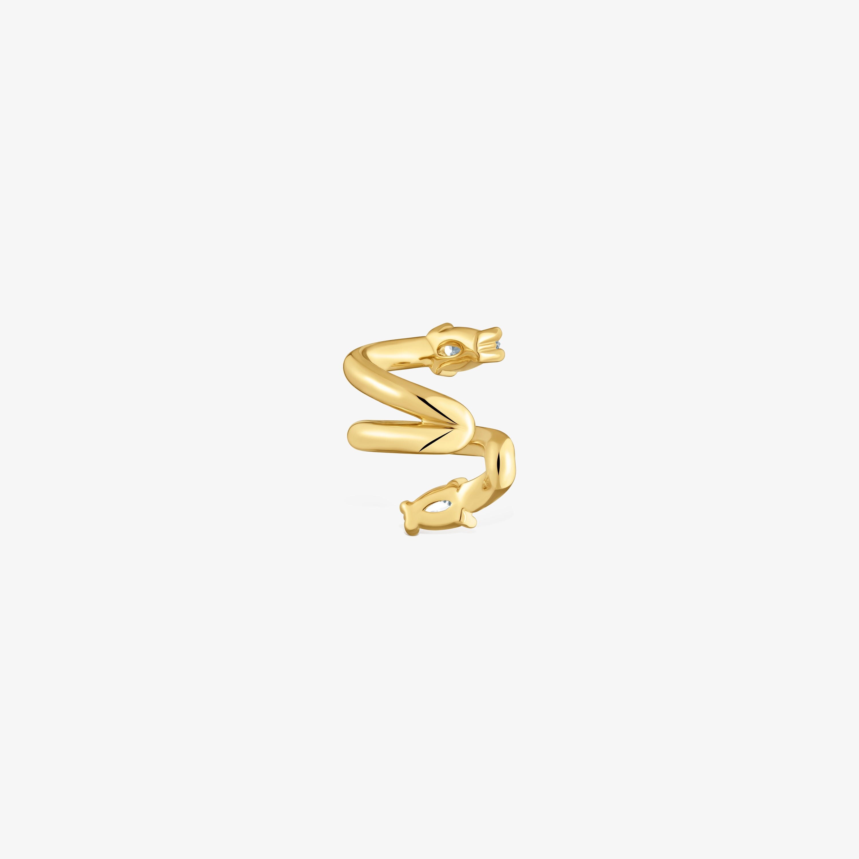 Earcuff with 18K gold vermeil and laboratory-grown diamonds Lio LGD
