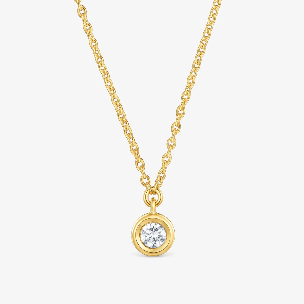 Tous - Collar Corto Con Baño De Oro 18 Kt Sobre Plata Y Diamante Creado En Laboratorio Line Lgd - Transparente