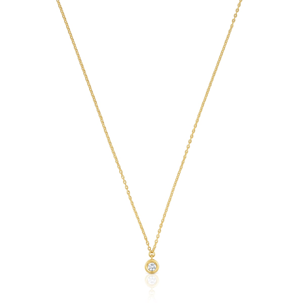 Tous - Collar Corto Con Baño De Oro 18 Kt Sobre Plata Y Diamante Creado En Laboratorio Line Lgd - Transparente