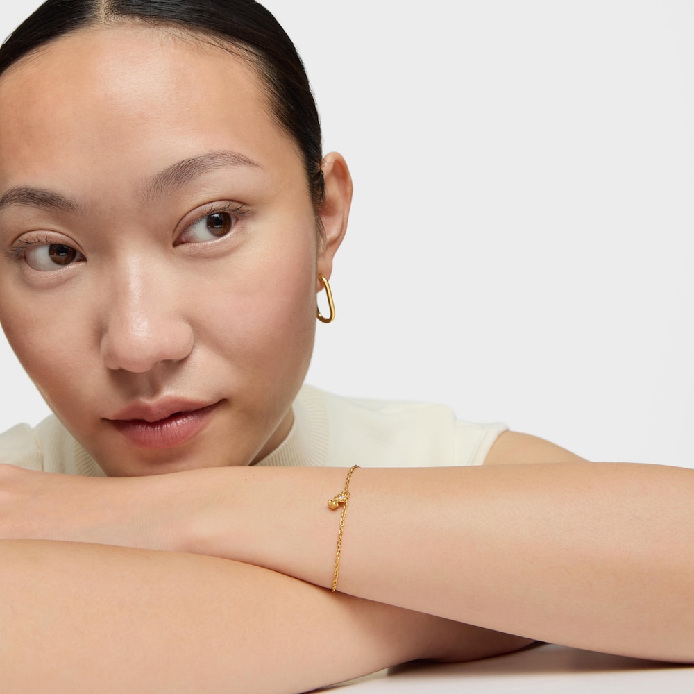 Chain bracelet with 18K gold vermeil and laboratory-grown diamond Bold Bear LGD