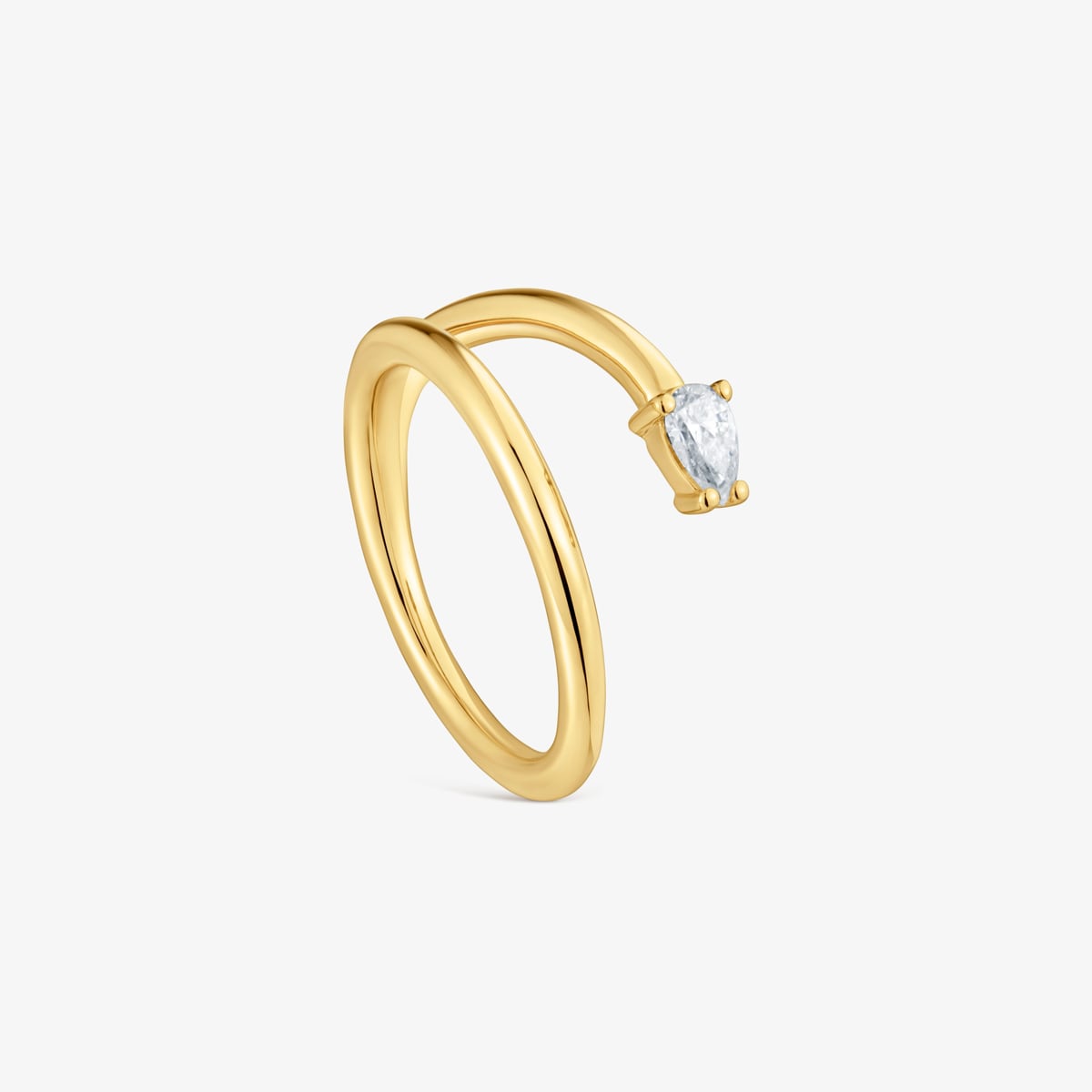 Tous - Anillo Con Baño De Oro 18 Kt Sobre Plata Y Diamante Creado En Laboratorio Lio Lgd Talla 10