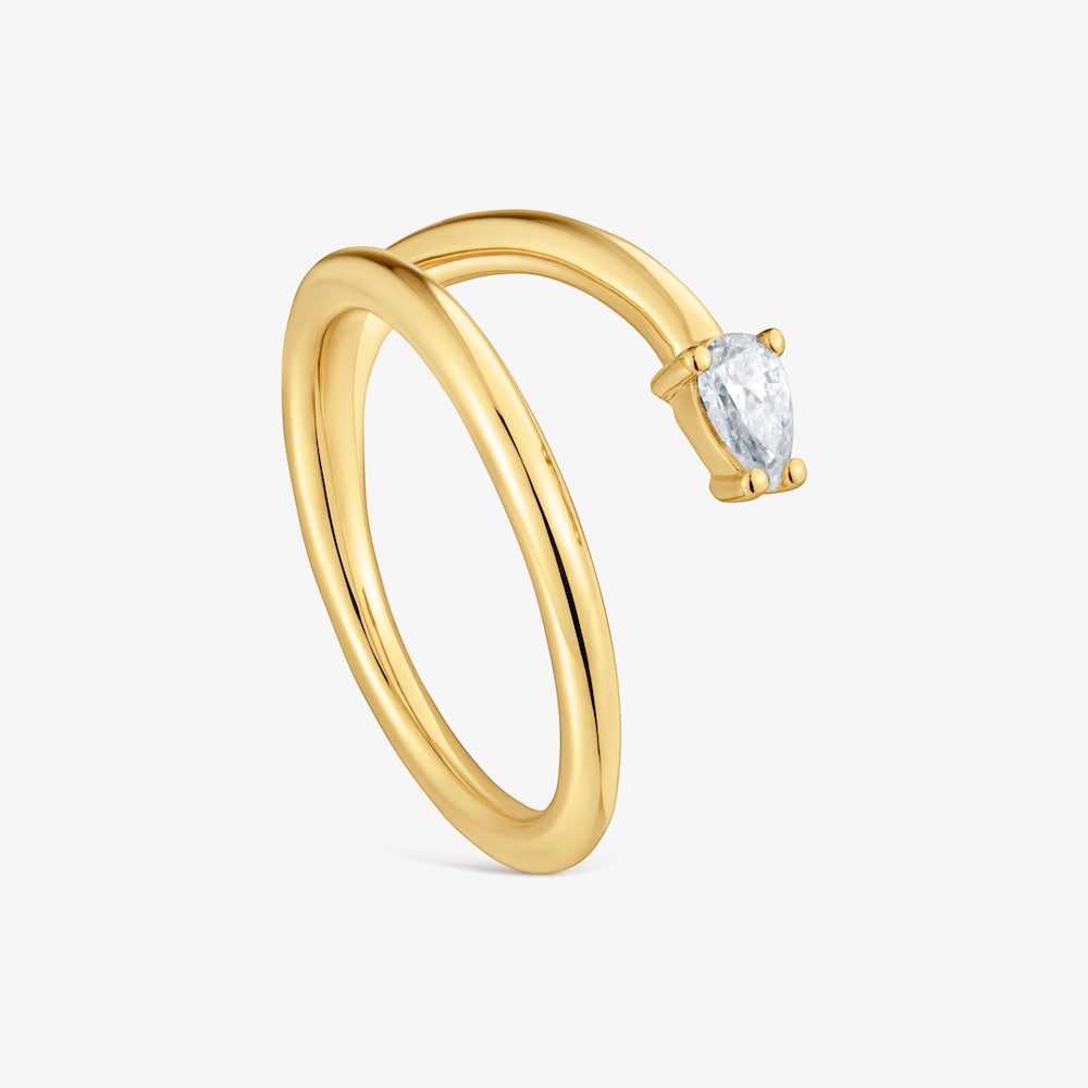 Ring with 18K gold vermeil and laboratory-grown diamond Lio LGD