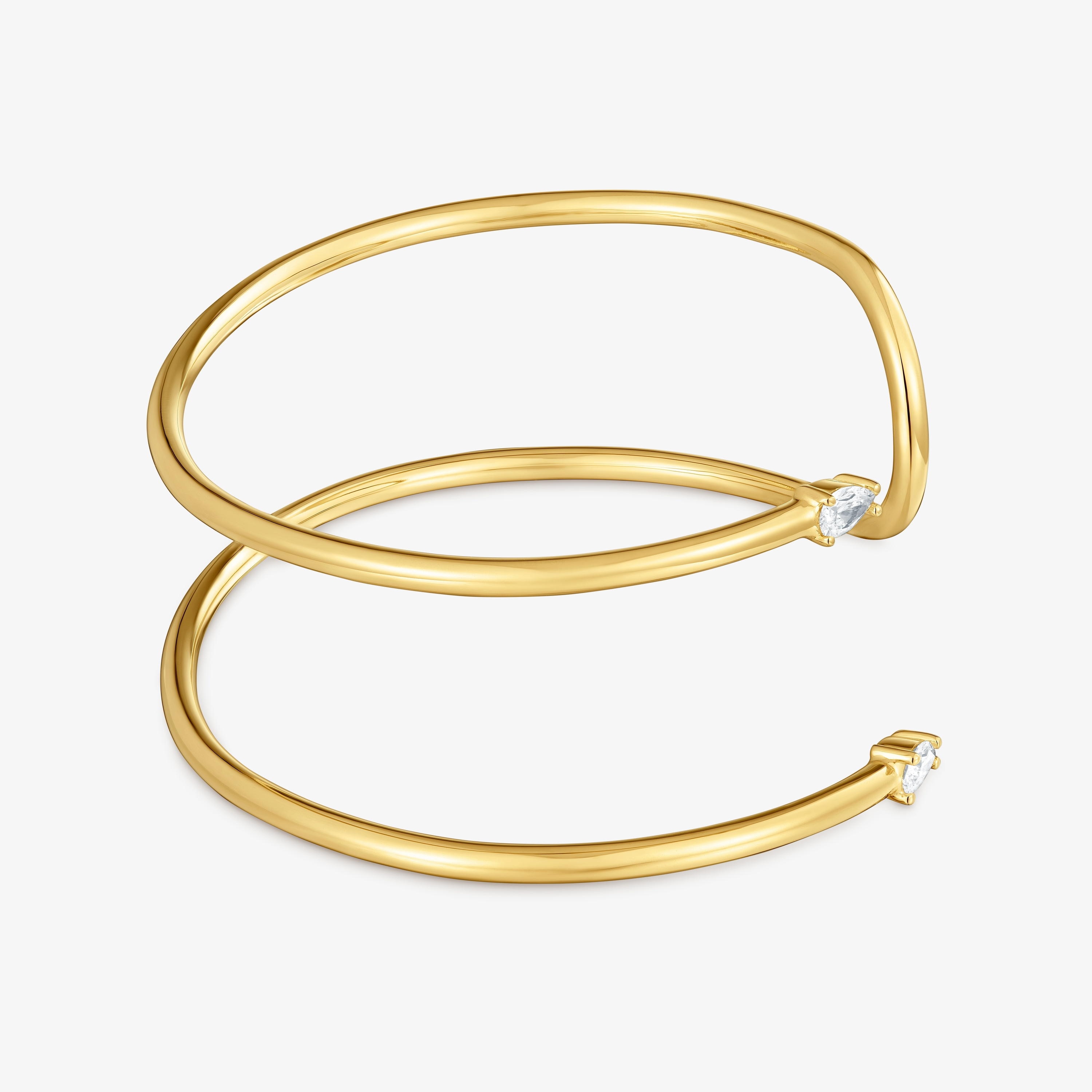Bangle with 18K gold vermeil and laboratory-grown diamonds Lio LGD