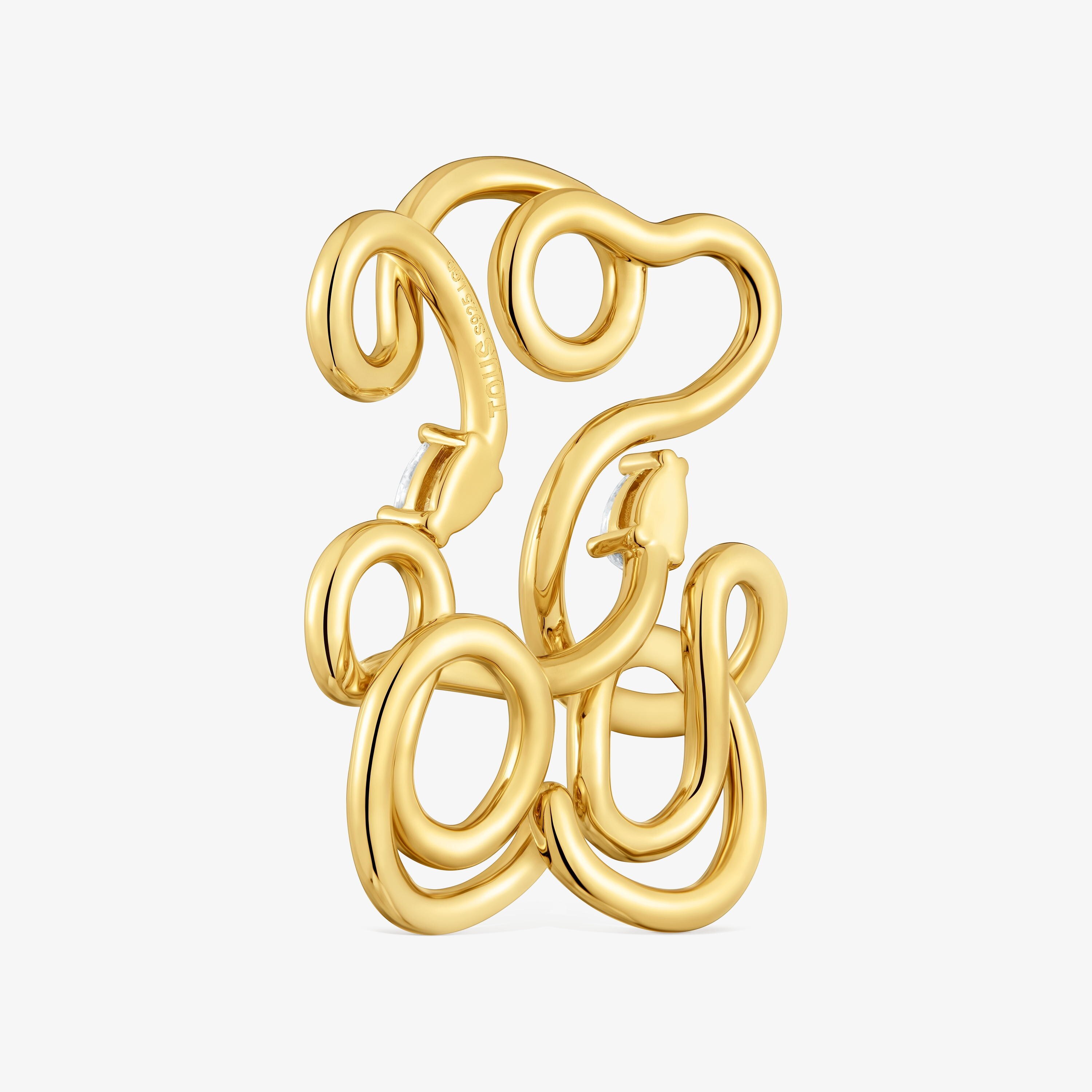 mm bear Pendant with 18K gold vermeil and laboratory-grown diamonds Lio LGD