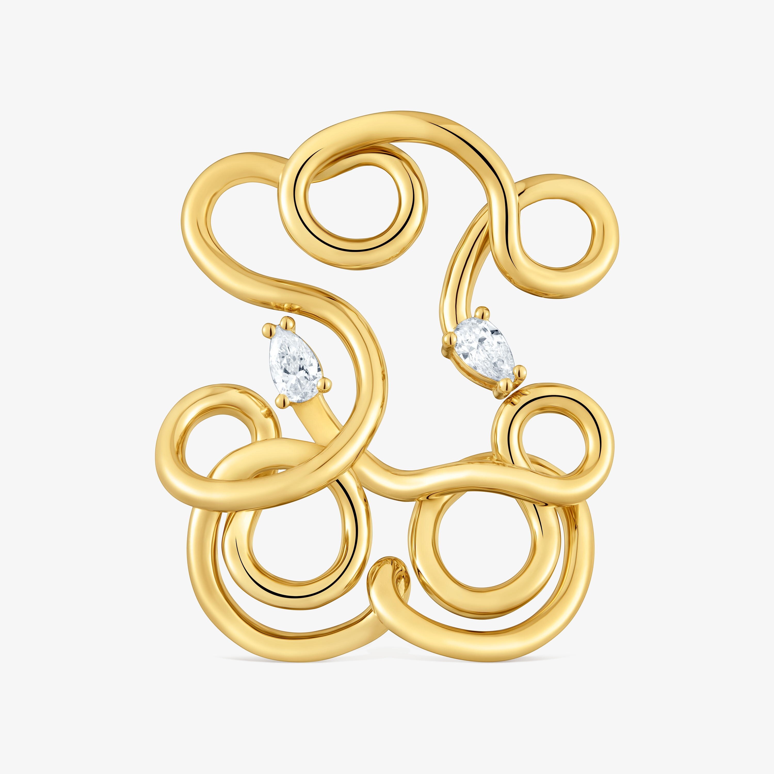 mm bear Pendant with 18K gold vermeil and laboratory-grown diamonds Lio LGD