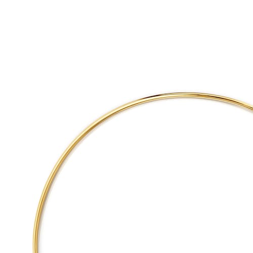 Collar abierto con baño de oro 18 kt sobre plata y diamantes creados en laboratorio Lio LGD