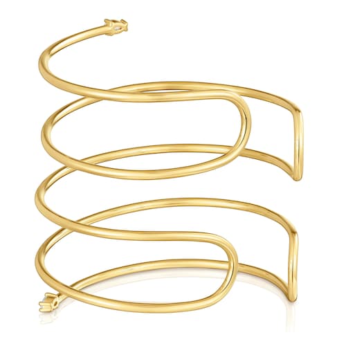 Pulsera esclava doble con baño de oro 18 kt sobre plata y diamantes creados en laboratorio Lio LGD