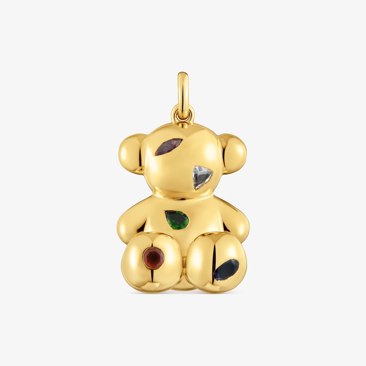 Tous - Colgante Oso Con Baño De Oro 18 Kt Sobre Plata Y Gemas Bold Bear - Multi