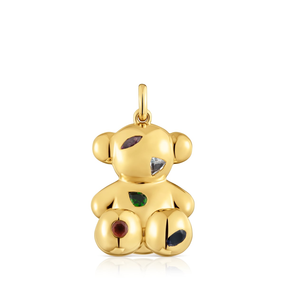 Tous - Colgante Oso Con Baño De Oro 18 Kt Sobre Plata Y Gemas Bold Bear - Multi