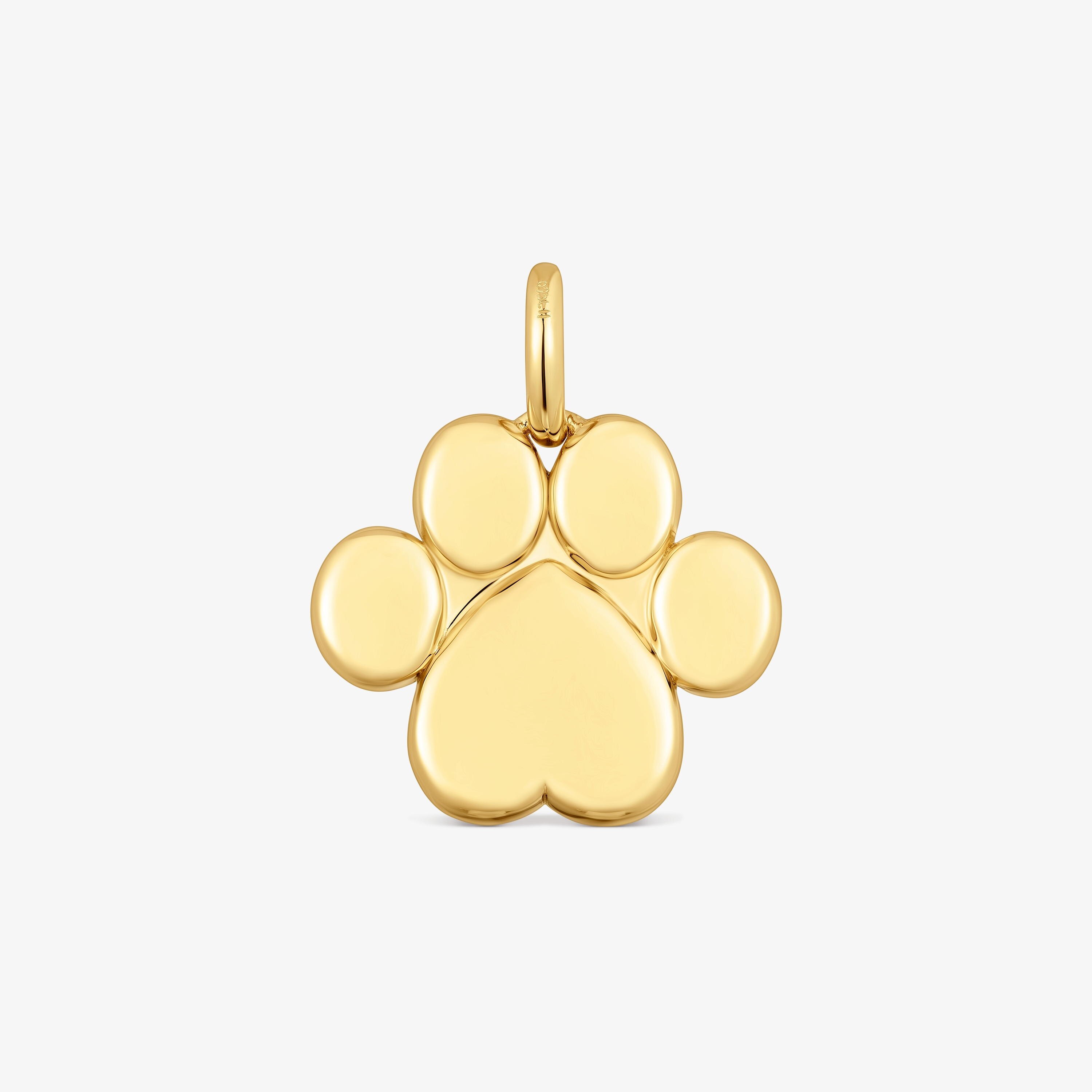 Paw-print Pendant with 18K gold vermeil and amethyst Medallions