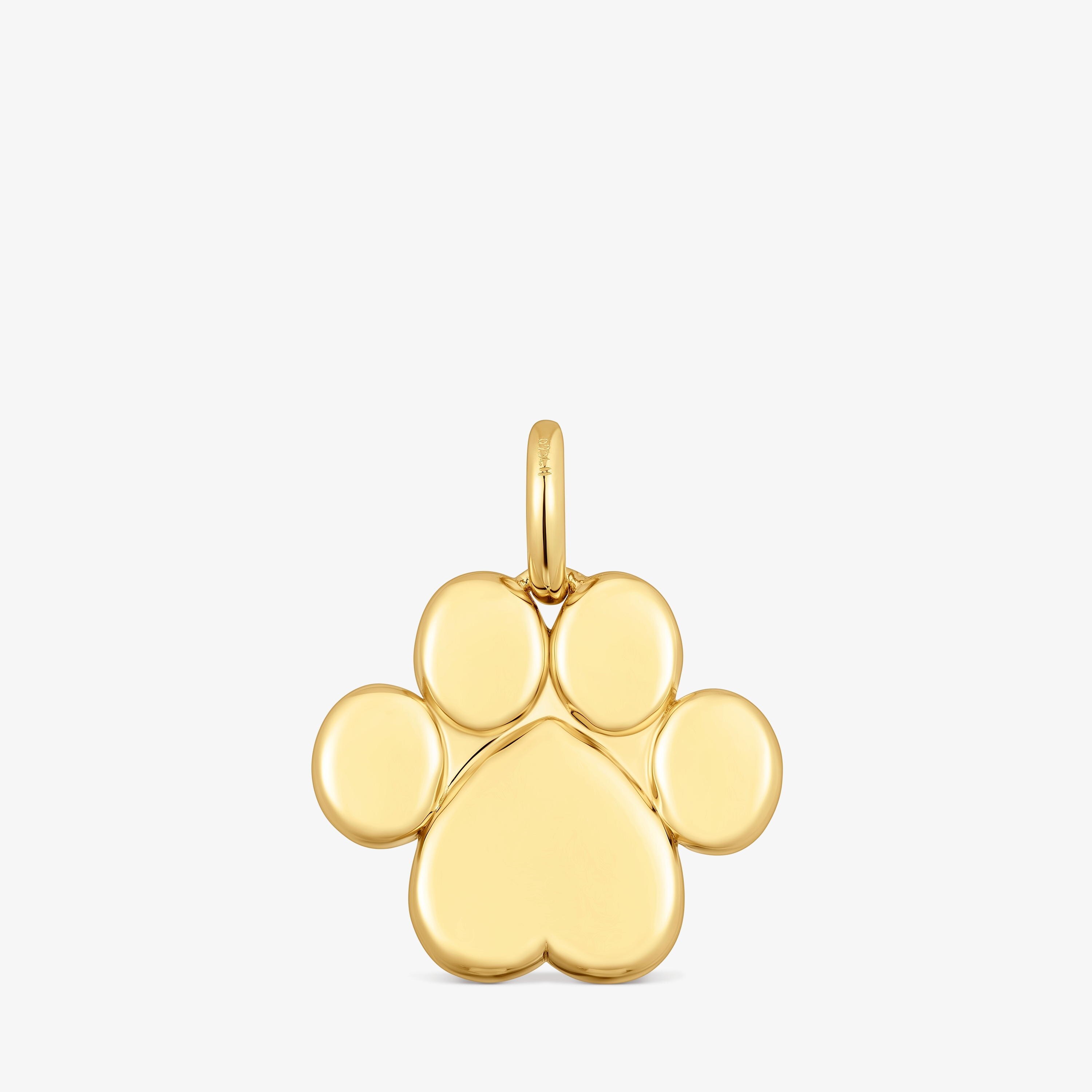 Paw-print Pendant with 18K gold vermeil and amethyst Medallions
