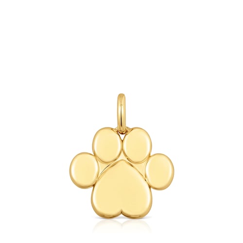 Paw-print Pendant with 18kt gold plating over silver and amethyst Medallions
