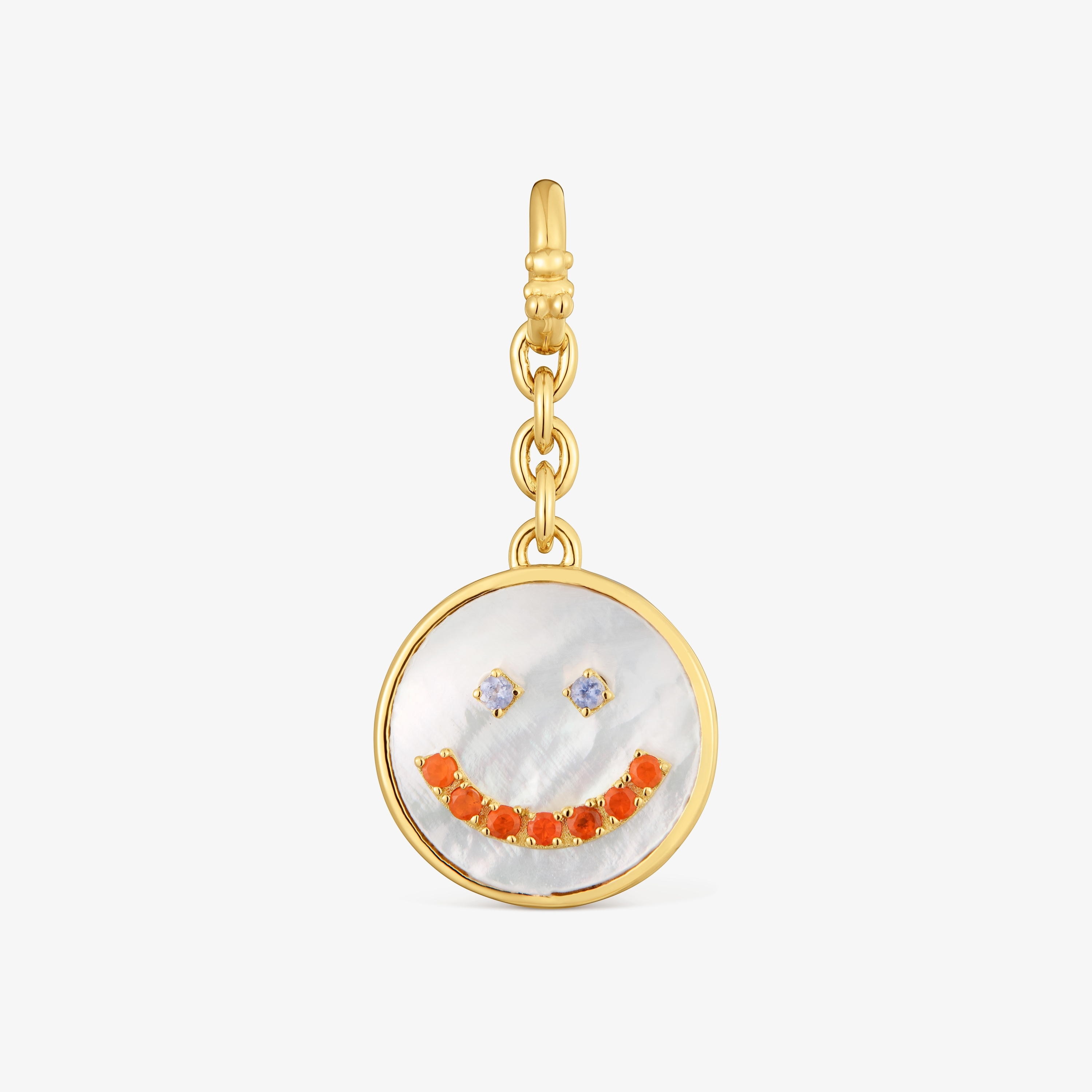 Smile Pendant with 18K gold vermeil, mother-of-pearl and 15 mm