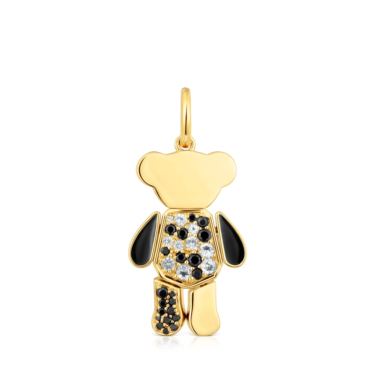 Tous - Colgante Oso Con Baño De Oro 18 Kt Sobre Plata Y Gemas Teddy Bear - Dorado