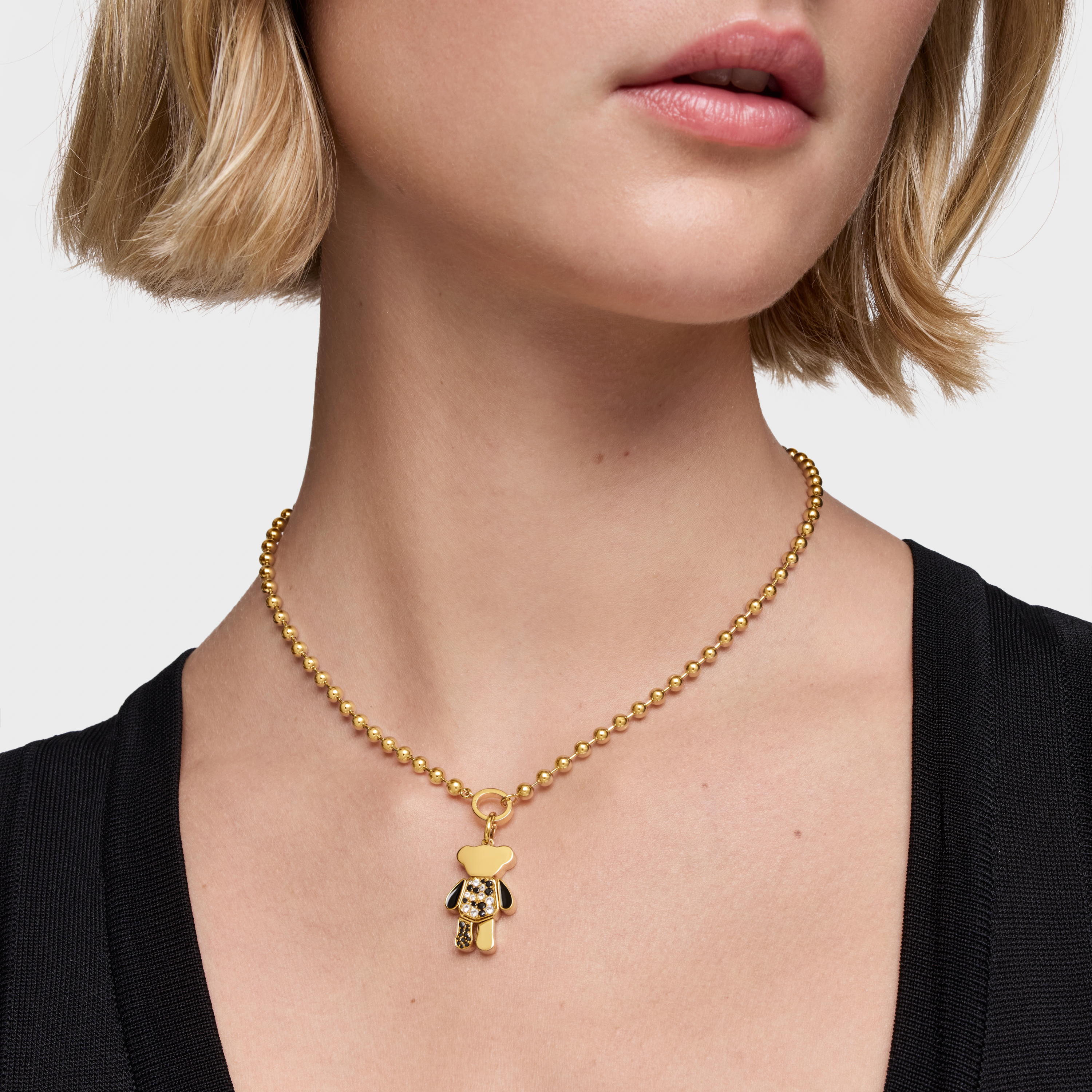 Bear Pendant with 18K gold vermeil and gemstones Teddy Bear | TOUS