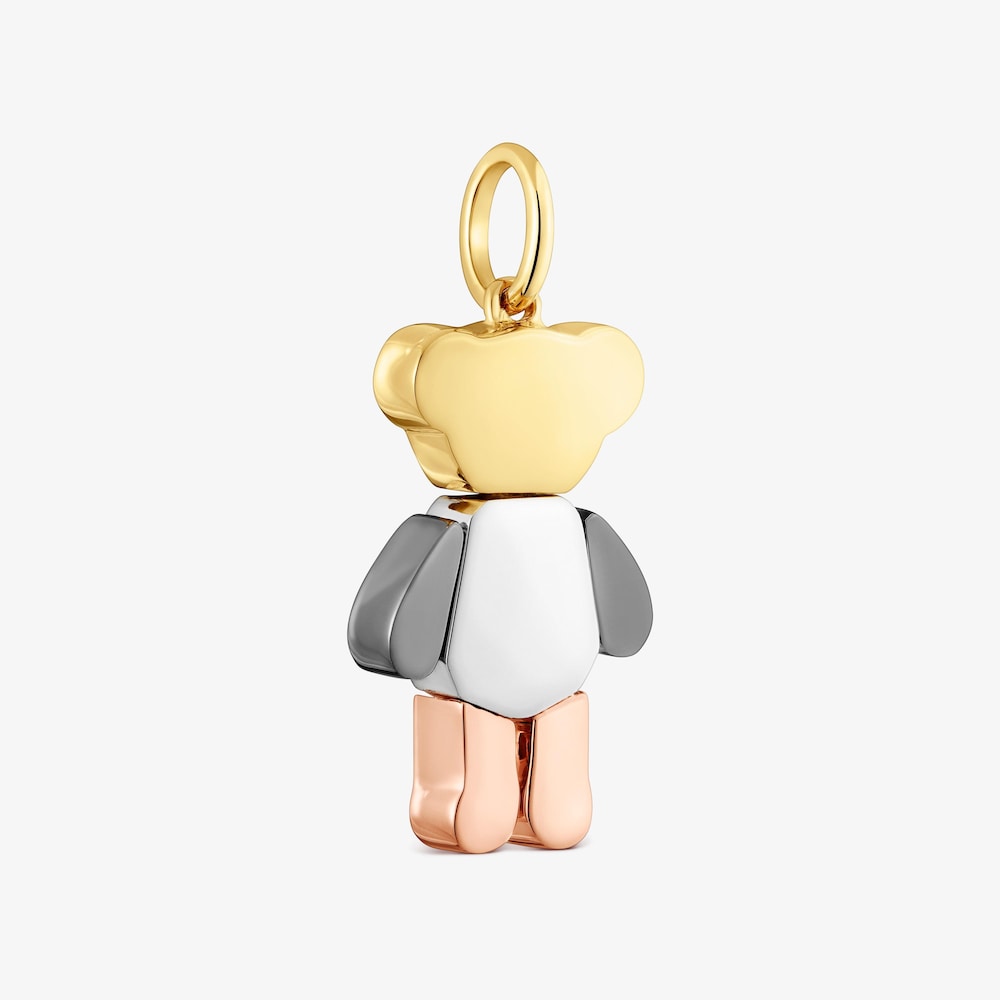 Tricolored silver bear Pendant Teddy Bear