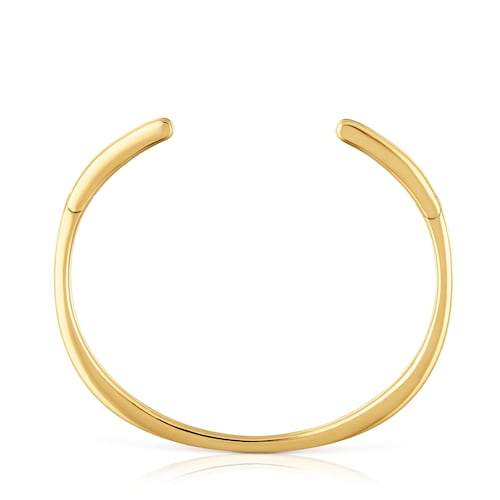 Collar abierto con baño de oro 18 kt sobre plata Line