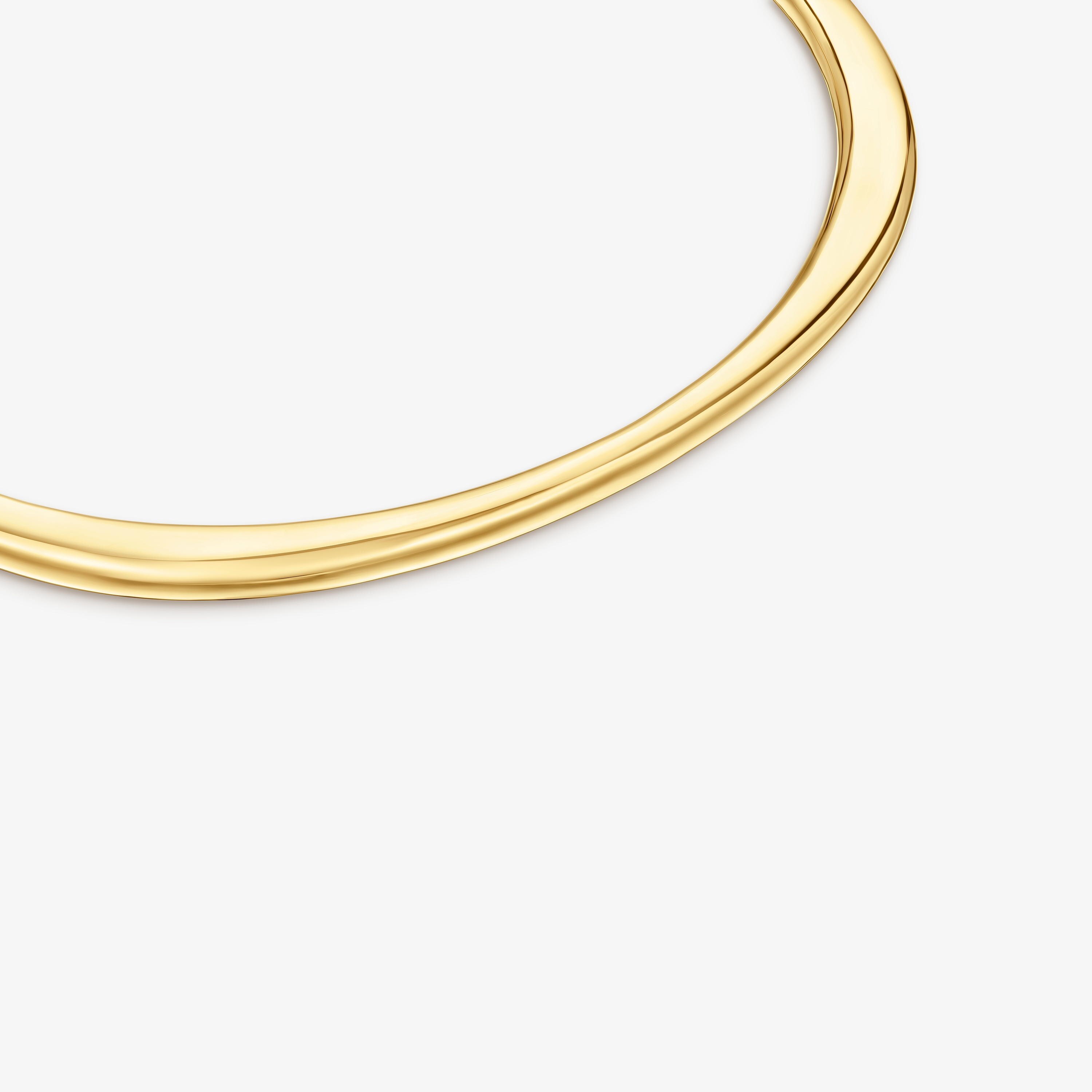 Open Necklace with 18K gold vermeil Line