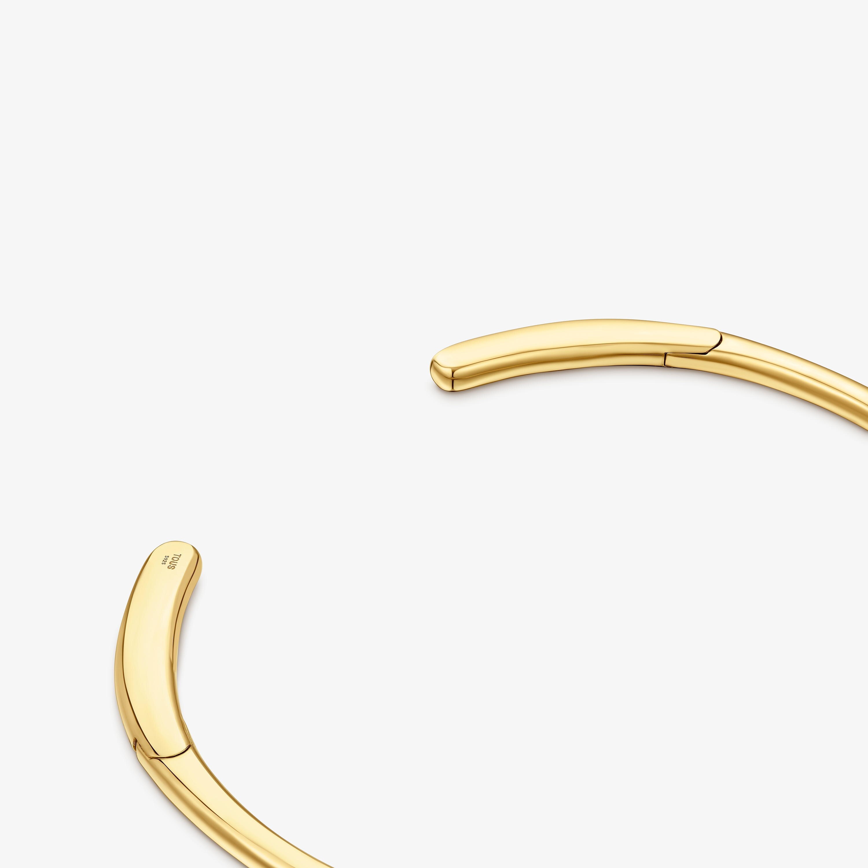 Open Necklace with 18K gold vermeil Line