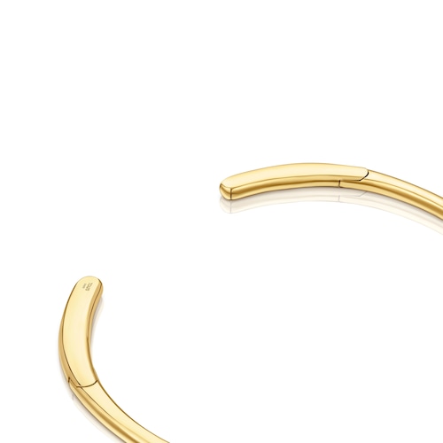 Collar abierto con baño de oro 18 kt sobre plata Line