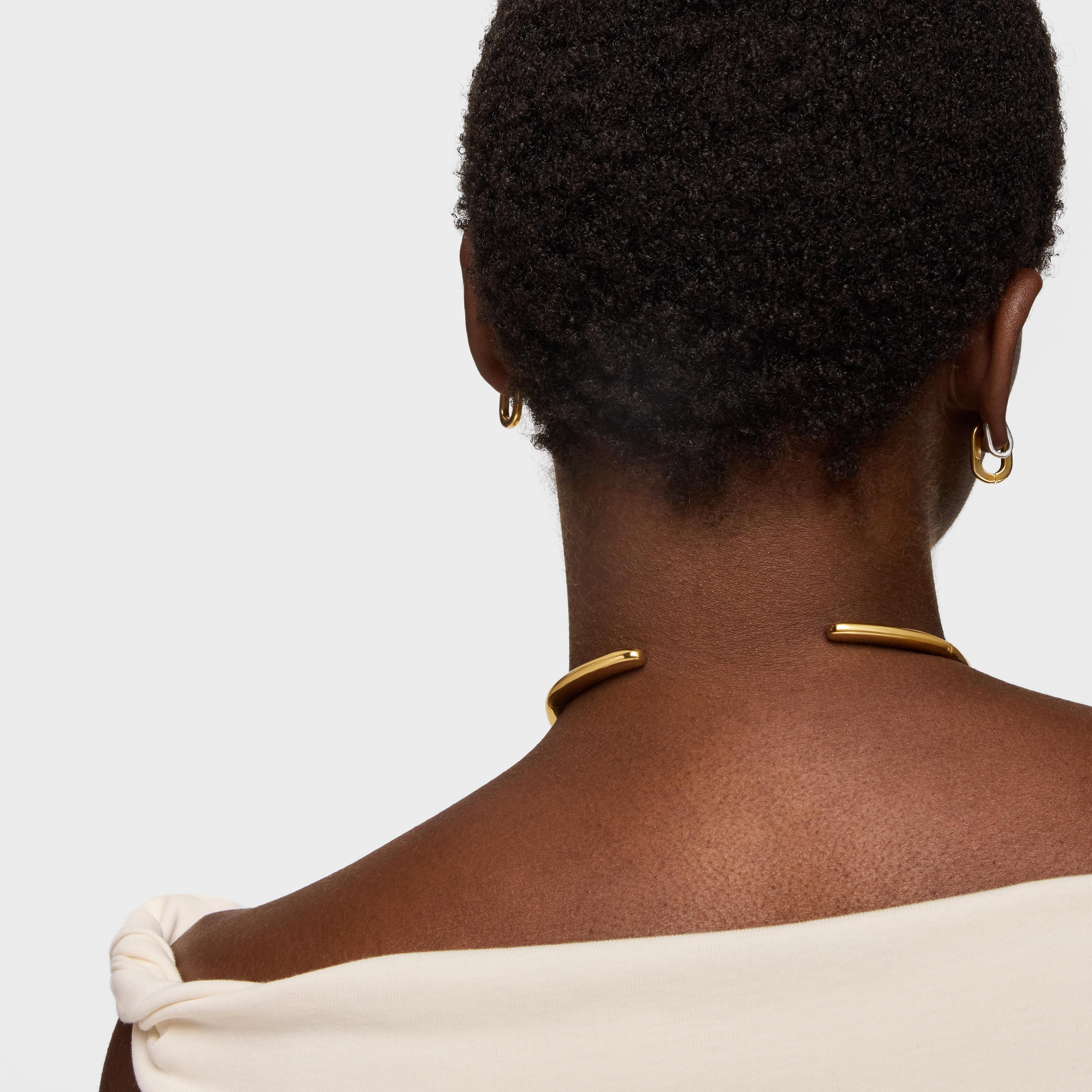 Open Necklace with 18K gold vermeil Line