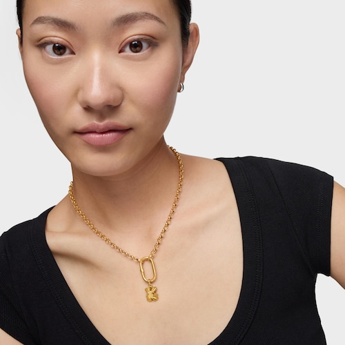 Colgante con baño de oro 18 kt sobre plata oso proyectado TOUS Sweet 40s