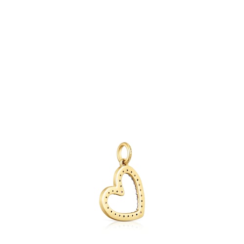 14kt gold heart Pendant with rhodolite Medallions