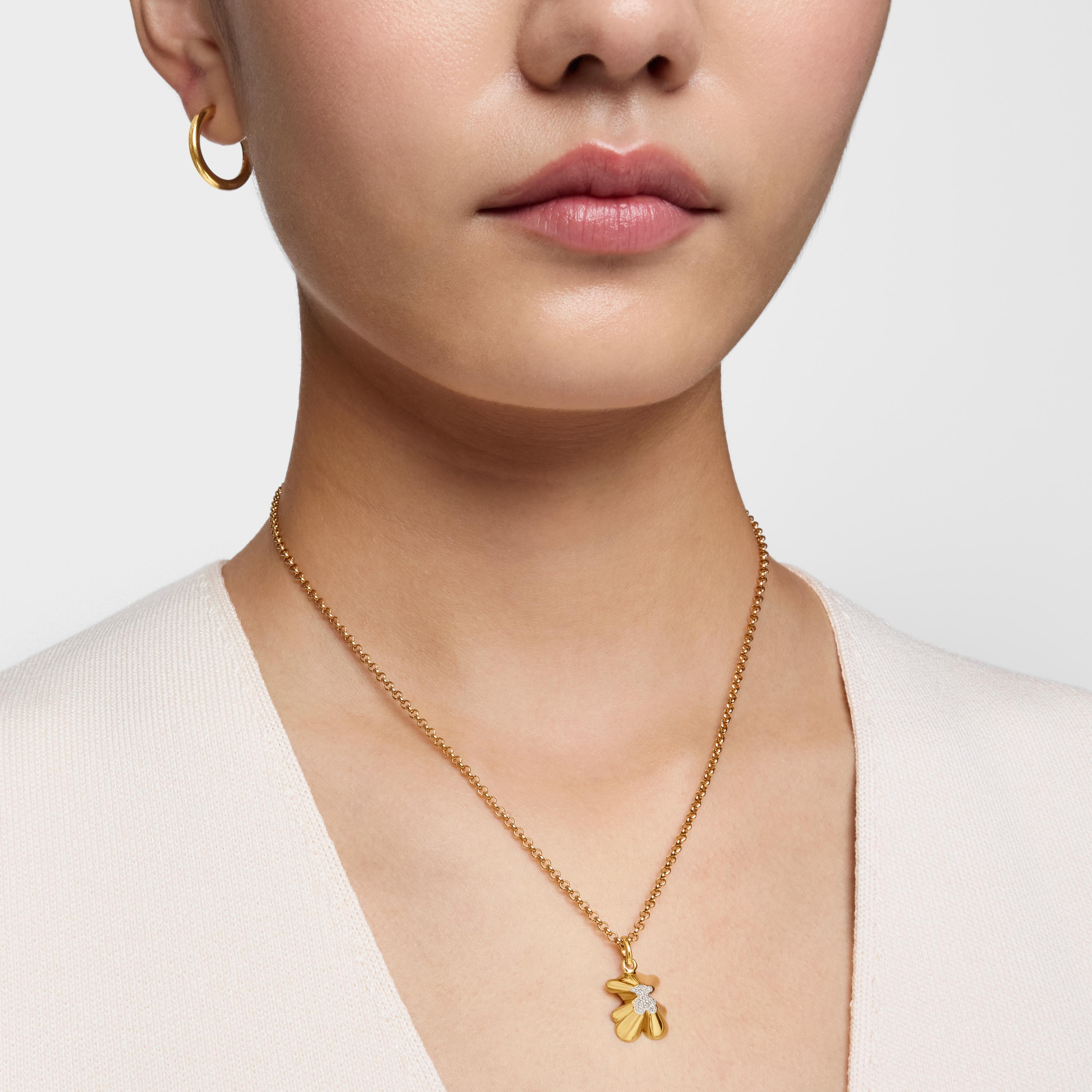 Projected-bear Pendant with 18K gold vermeil and diamonds TOUS Sweet 40s