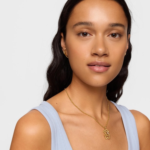 Colgante oso con baño de oro 18 kt sobre plata y diamantes creados en laboratorio 22 mm Lio LGD