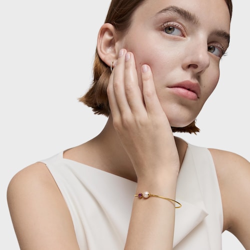 14kt gold, rhodolite and cultured pearl Bangle Ivette