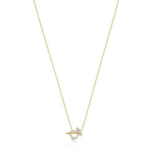 Short 14kt gold and diamond Necklace I-Bear