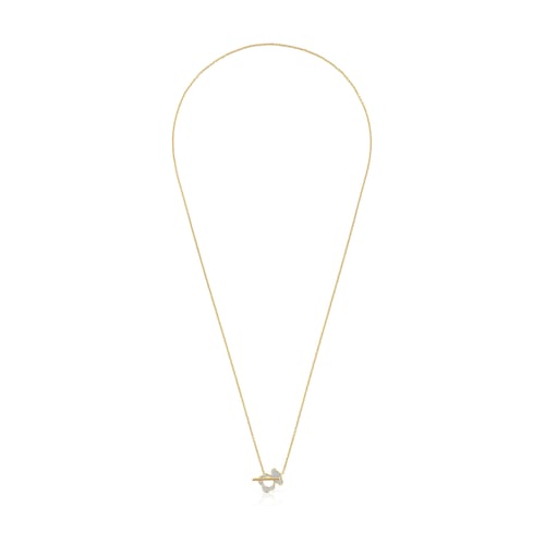 Short 14kt gold and diamond Necklace I-Bear