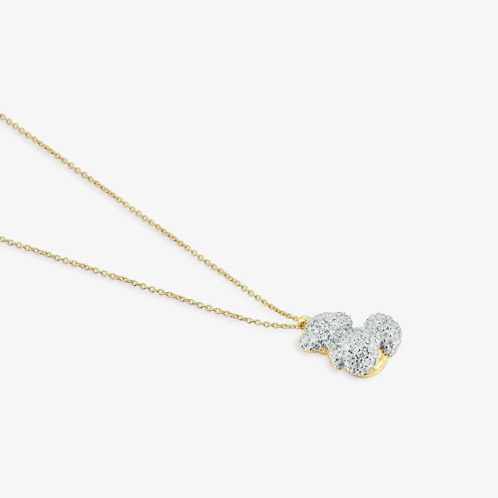 Bear Necklace with diamonds and 14K solid gold Bold Bear