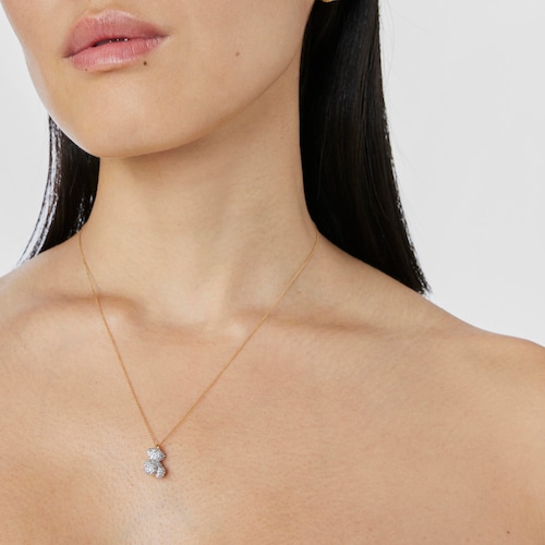 Bear Necklace with diamonds and 14kt gold Bold Bear