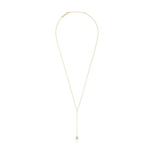 Collar corto de oro 14 kt y tanzanita Color Pills