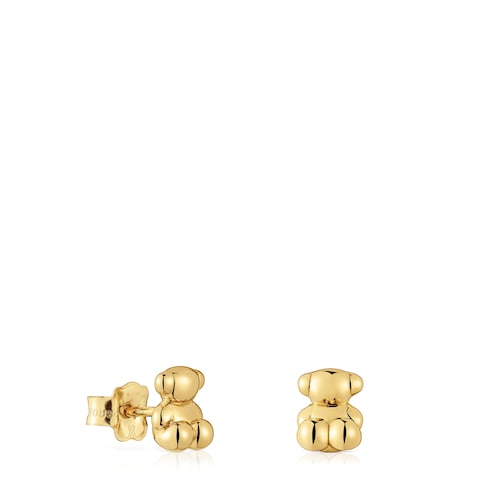 14kt gold Bear earrings Bold Bear