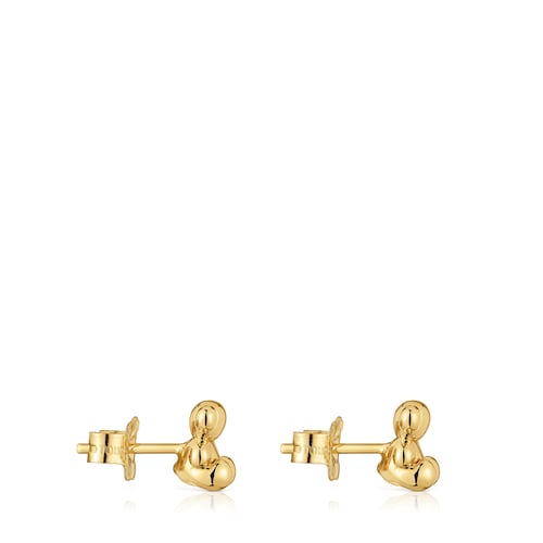 14kt gold Bear earrings Bold Bear