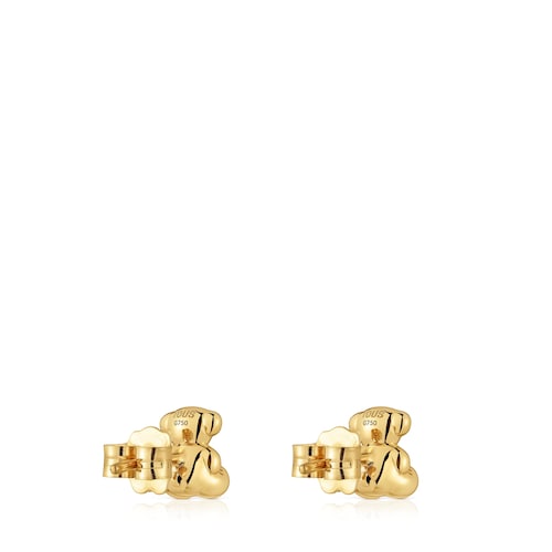 14kt gold Bear earrings Bold Bear