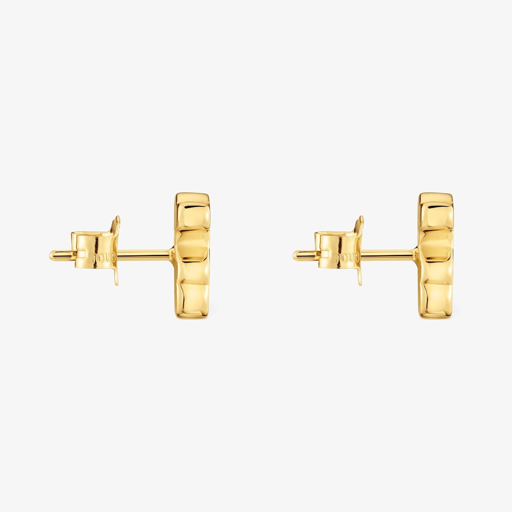 14K solid gold Bear earrings Sweet Dolls
