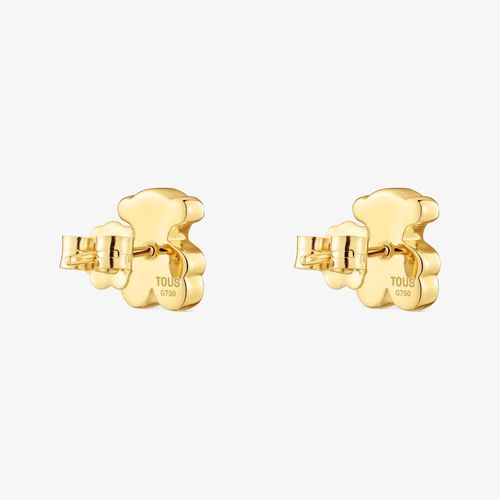 14K solid gold Bear earrings Sweet Dolls