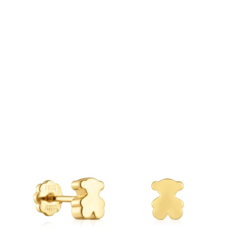 14kt gold mini Bear earrings Sweet Dolls