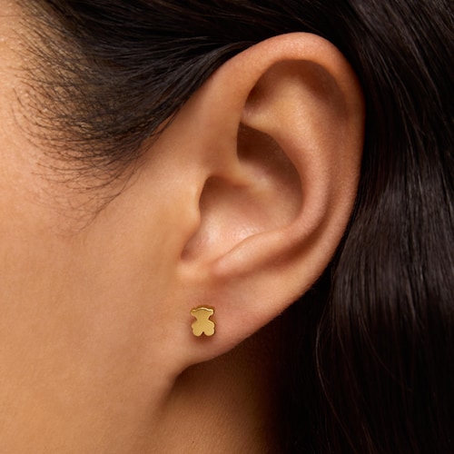 14kt gold mini Bear earrings Sweet Dolls