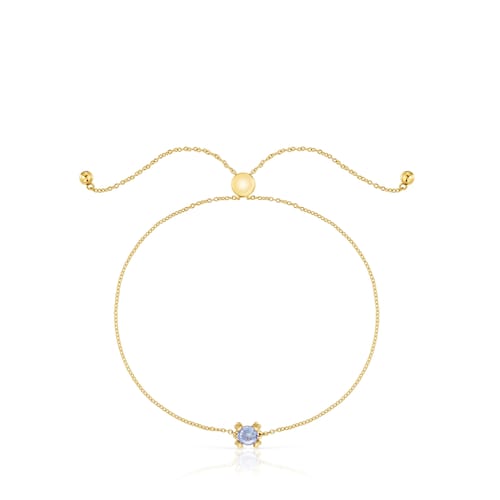 14kt gold and tanzanite Chain bracelet Color Pills