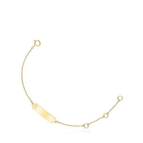 14kt gold Plaque bracelet TOUS Baby