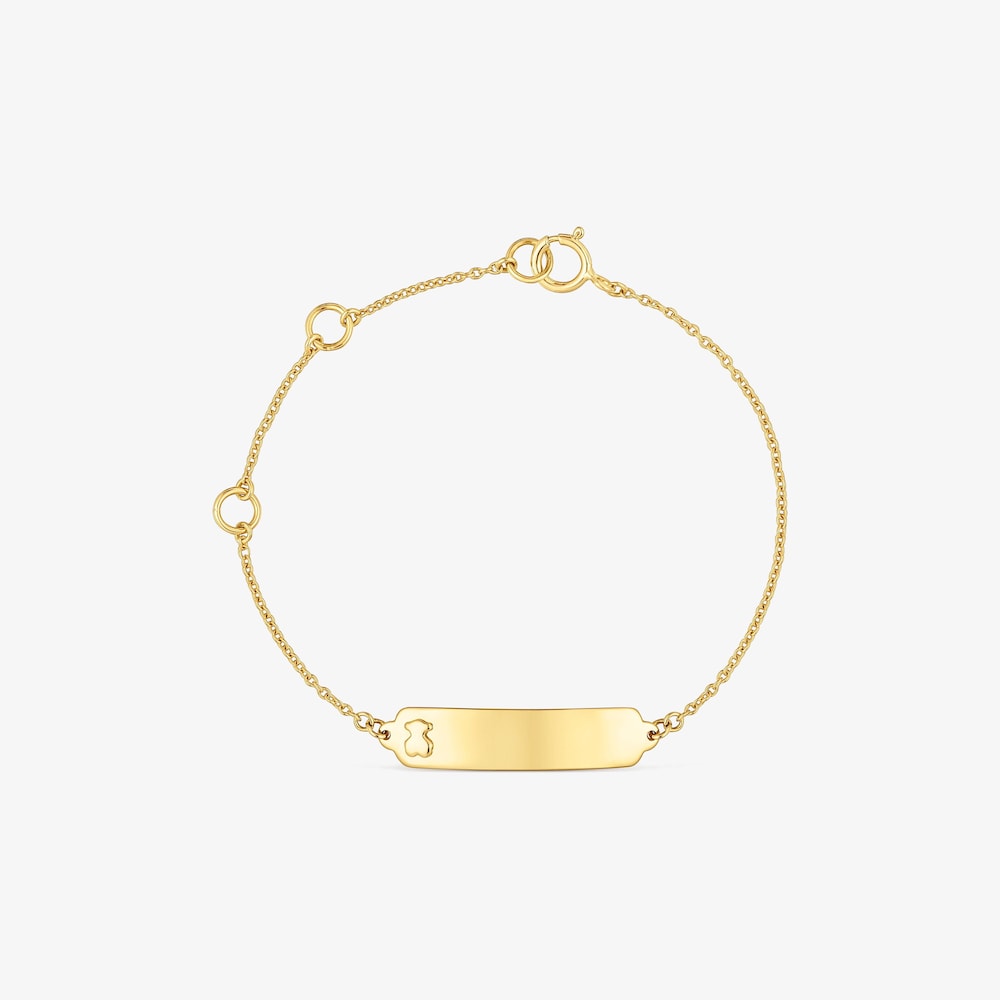 14K solid gold Plaque bracelet TOUS Baby