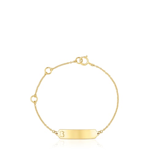 14kt gold Plaque bracelet TOUS Baby