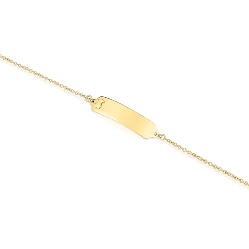 14kt gold Plaque bracelet TOUS Baby